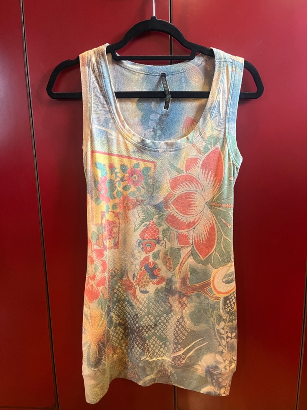 Mushka by Sienna Rose Pastel Floral Tank Top in Coral, Mint & Blue